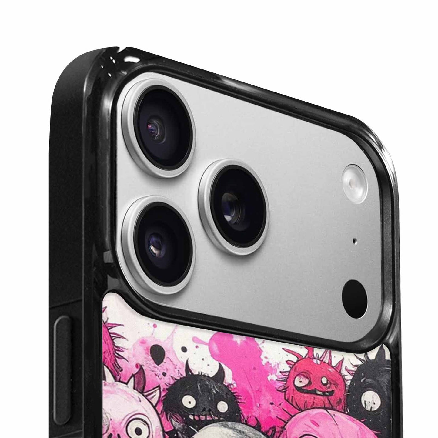 iPhone 17 Pro Max Case — Monsters (general) Black &amp; Cartoon Cute, Custom Printed Phone Case