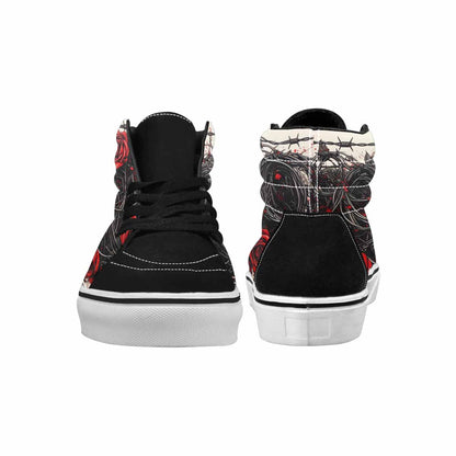 MEN'S Barbed Wire Coil High Top Canvas Vibrant Chaos Sneakers
