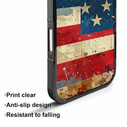 iPhone 17 Case — Small American Flag Stars Galaxy Space, Customized Protective Case