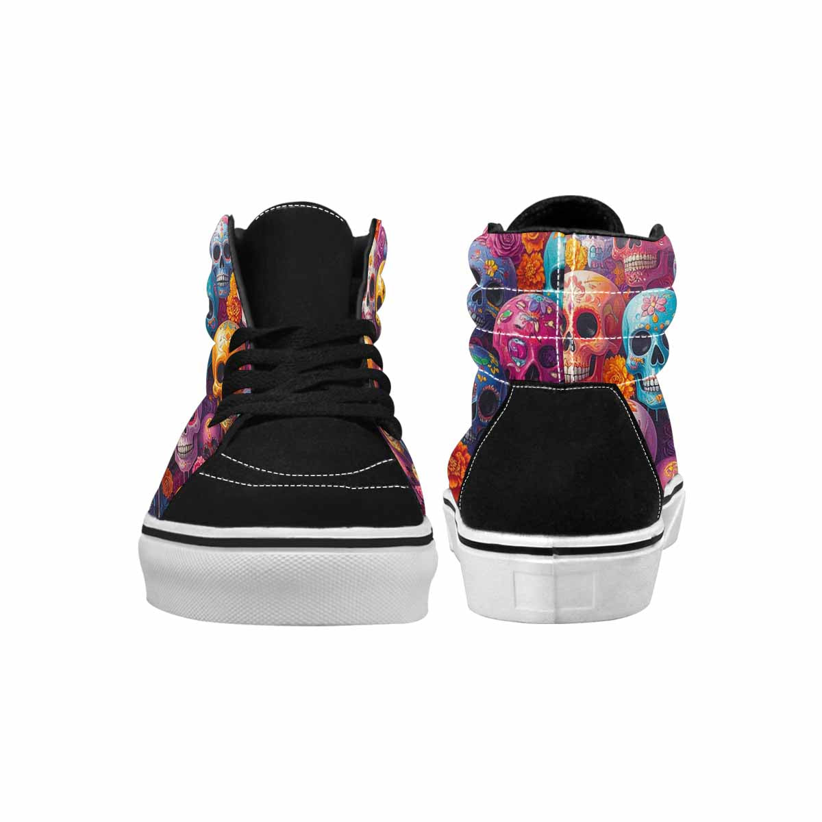 MEN'S Sugar Skulls Melting Sugar High Top Canvas Aesthetic Custom Shoes