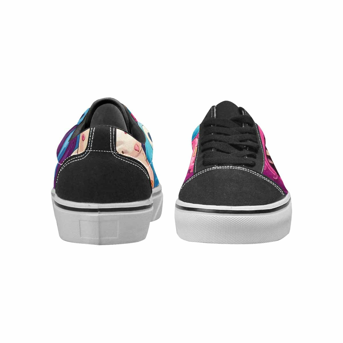 WOMEN'S Ice Cream Monsters  Lace-Up Canvas Dark Academia Custom Sneakers