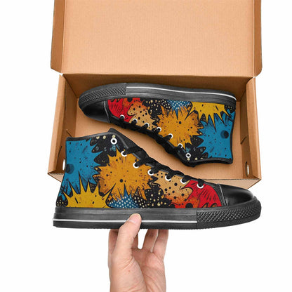 WOMEN'S Comic Book Halftone High Top Canvas Dreamcore Sneakers