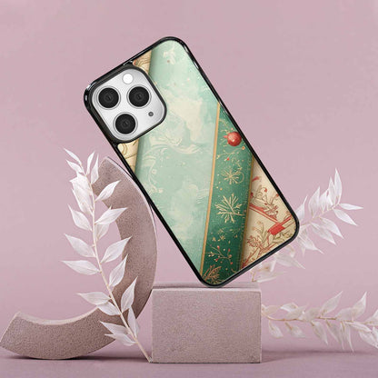 iPhone 15 Pro Max Case — Christmas Wrapping Paper Pattern Art Wallpaper, Personalized Phone Case