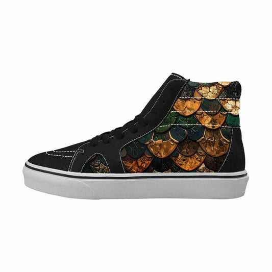 WOMEN'S Snake Skin Reptile High Top Canvas Surreal Shoes