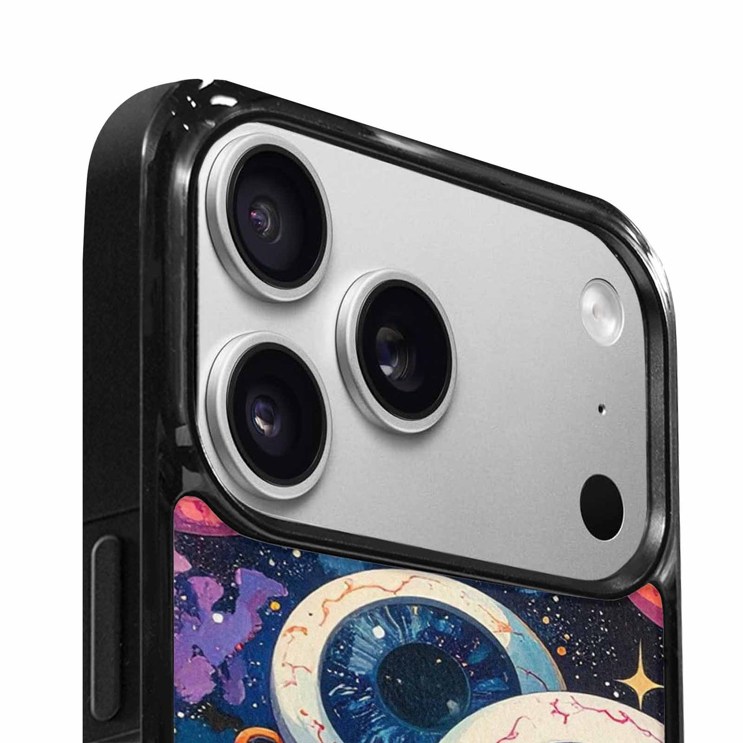 iPhone 17 Pro Max Case — Cartoon Eyeballs Galaxy Space, Custom Designed Case Cover