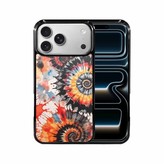 iPhone 17 Pro Max Case — Tie Dye Swirls Black Tie Dye, Personalized Phone Case