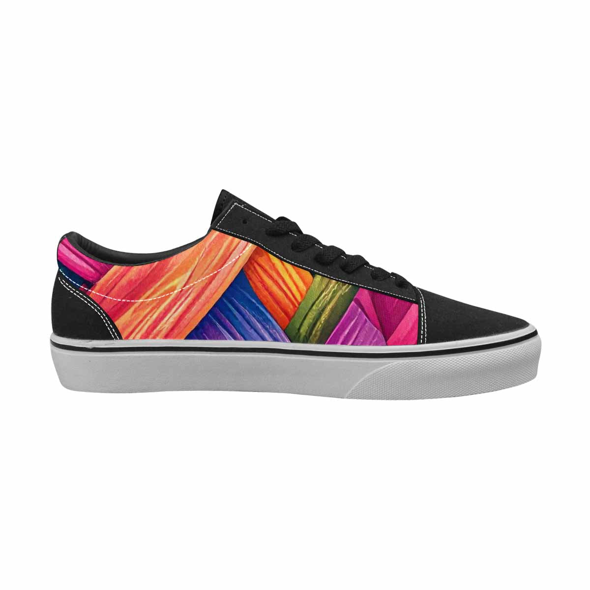 MEN'S Polysexual Flag Color Canvas Lace-Up Vivid Custom Sneakers