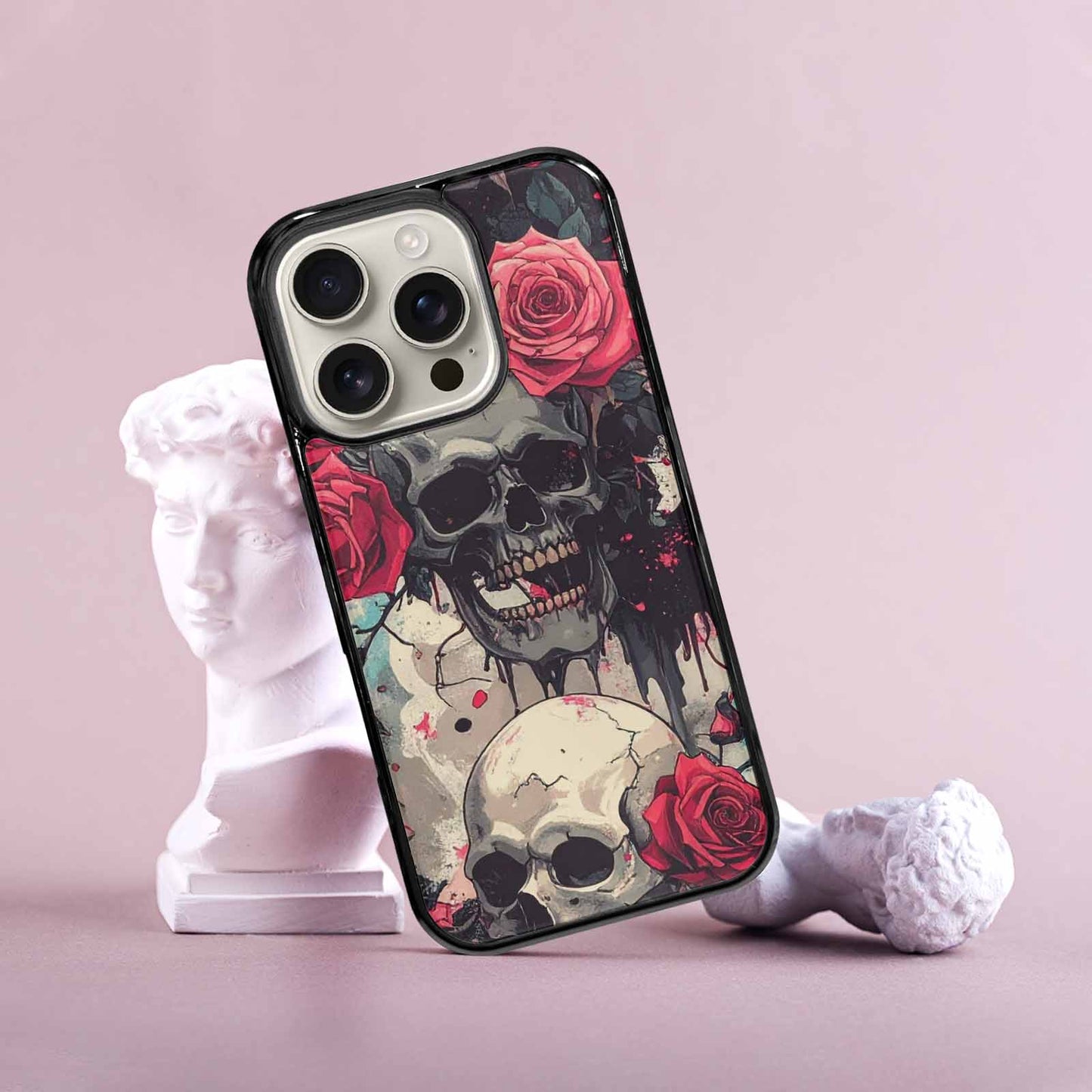 iPhone 16 Pro Case — Skulls And Roses Skulls And Roses, Custom Designed Case Cover