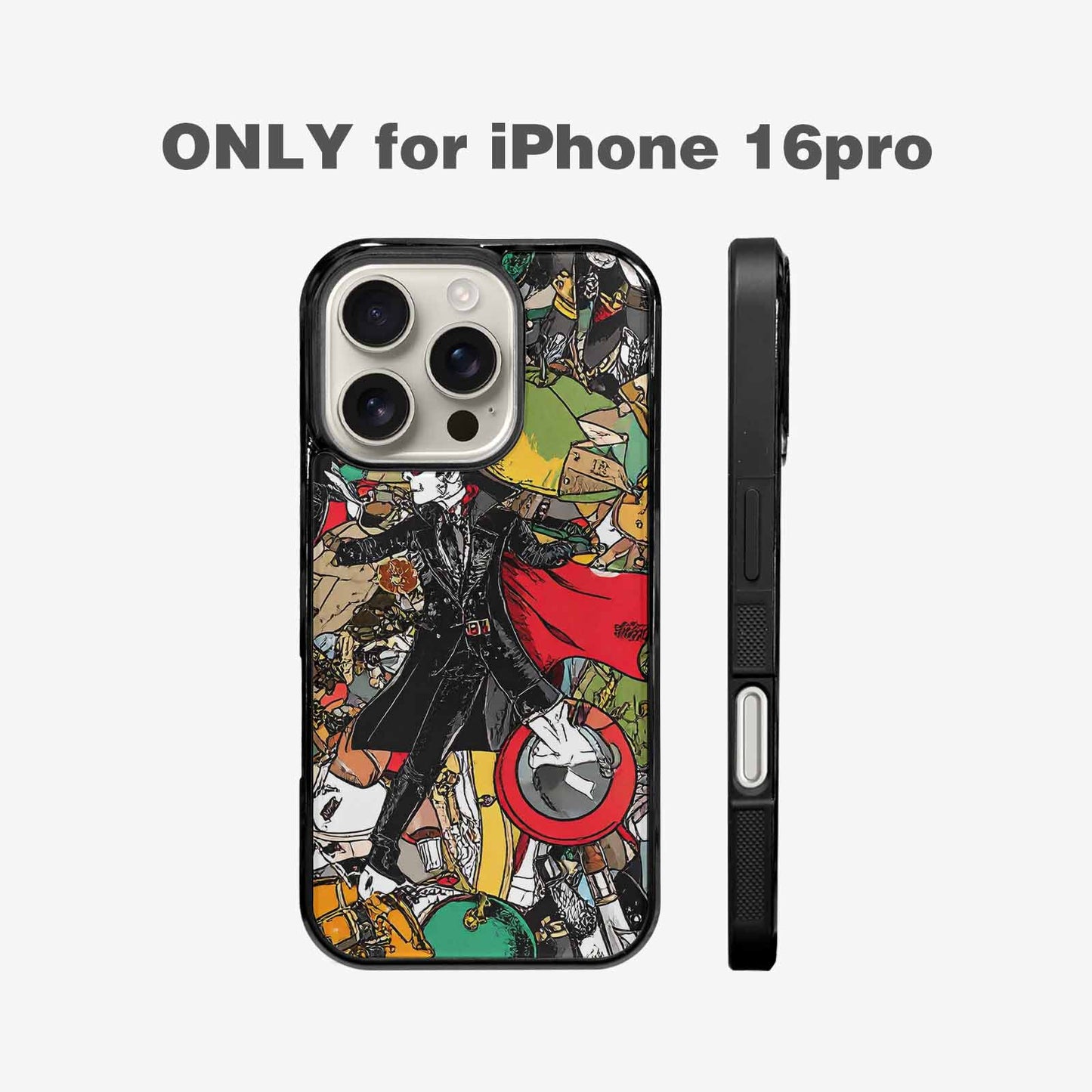 iPhone 16 Pro Case — Noir Spy Silhouette Pen Ink Noir, Custom Print Case Cover