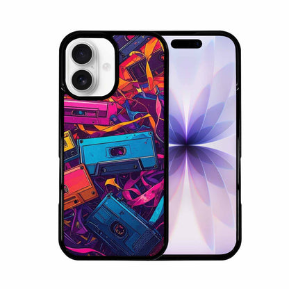 iPhone 17 Case — Retro Cassette Tape Pattern Retro Vintage, Unique Phone Case Design