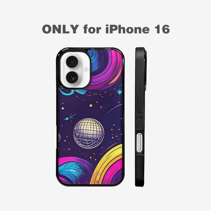 iPhone 16 Case — 1970s Disco Cartoon Art Pattern, Custom Printed Phone Case