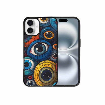 iPhone 16 Plus Case — Cartoon Eyeballs, Custom Art Phone Cover