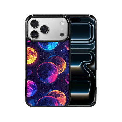 iPhone 17 Pro Max Case — Neon Winter Moon Cartoon Cute, Custom Designed Case Cover