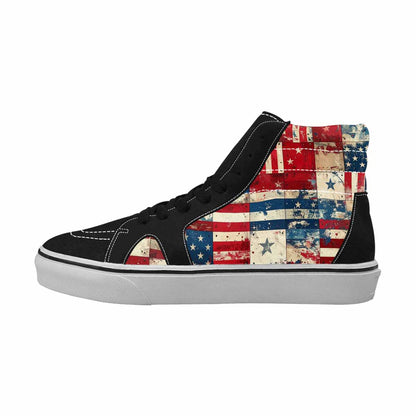 WOMEN'S American Flag Stars High Top Canvas Surreal Sneakers
