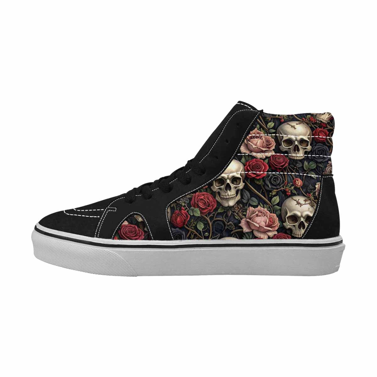 WOMEN'S Skulls - Roses High Top Canvas Aesthetic Custom Shoes