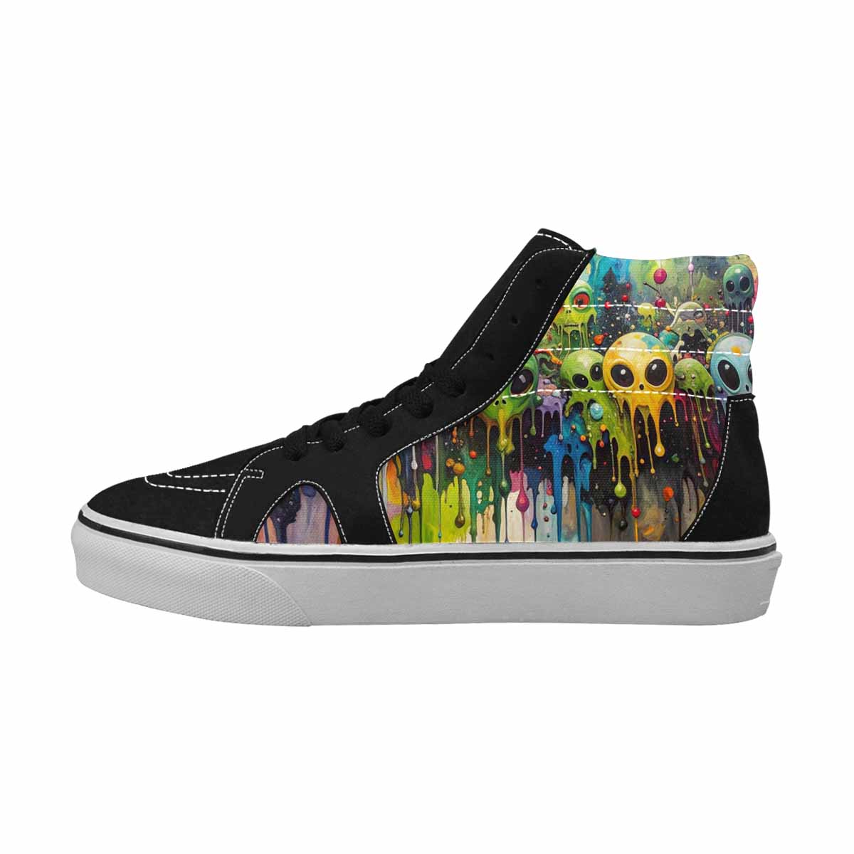 MEN'S Aliens  Camo Melting High Top Canvas Dreamcore Shoes