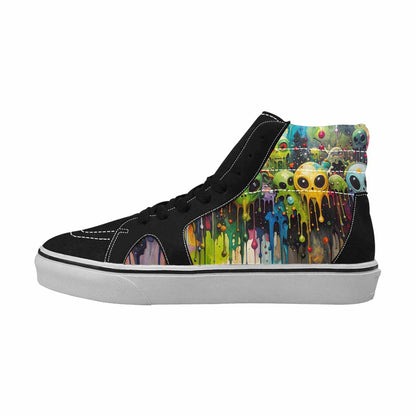 MEN'S Aliens  Camo Melting High Top Canvas Dreamcore Shoes