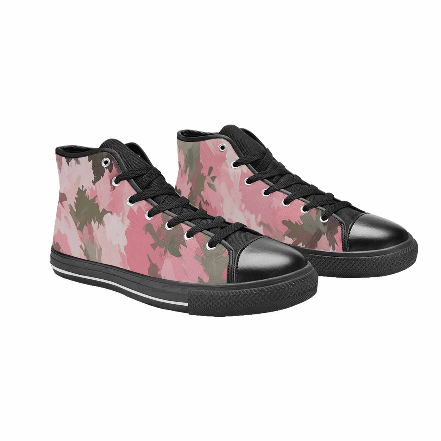 WOMEN'S Military Camouflage Blotch High Top Canvas Aesthetic Custom Sneakers
