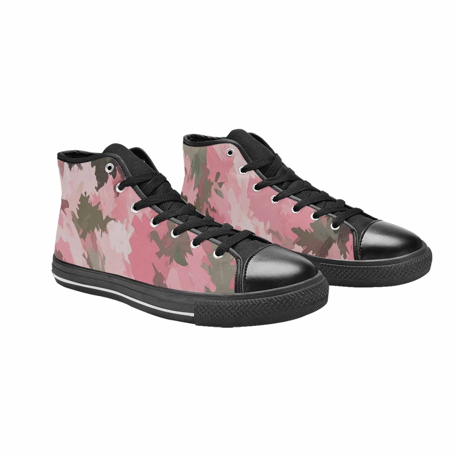 WOMEN'S Military Camouflage Blotch High Top Canvas Aesthetic Custom Sneakers