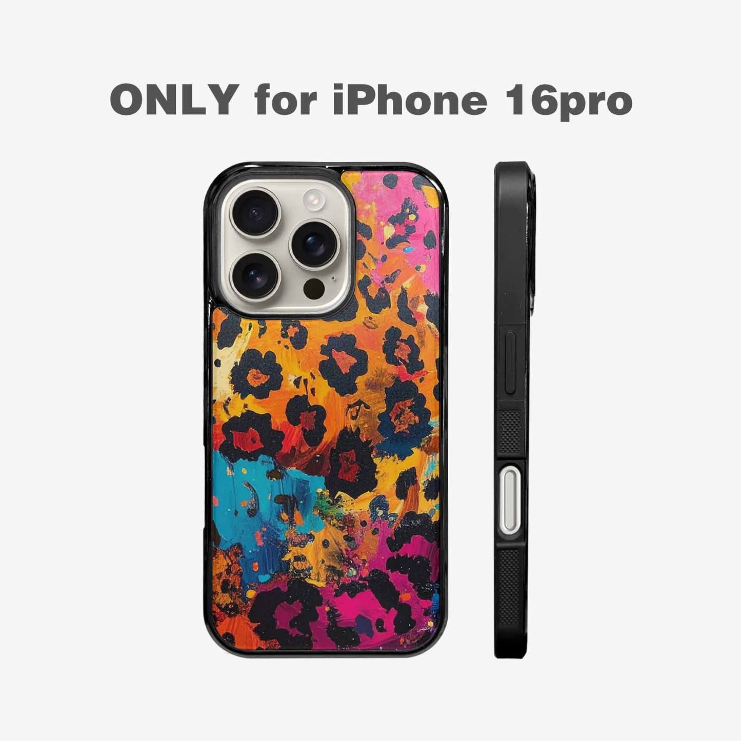 iPhone 16 Pro Case — Full Color Vibrant Animal Print Animal, Custom Printed Phone Case