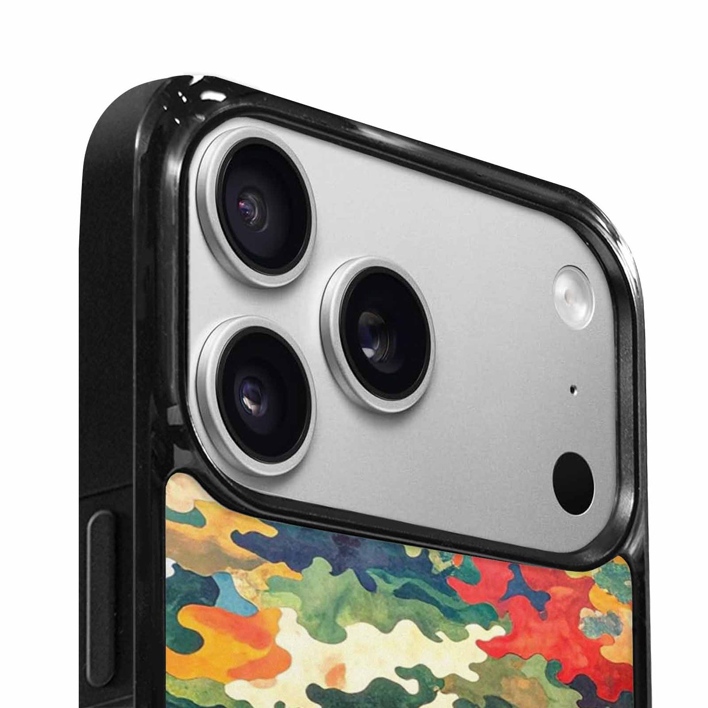iPhone 17 Pro Case — Camo Patches Full Color Vibrant Camo, Unique Phone Case Design