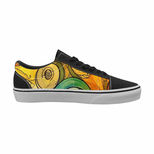 WOMEN'S Tie Lace-Up Canvas Melting Art Custom Sneakers