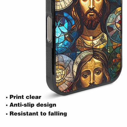 iPhone 16 Pro Case — Jesus Face Small Cross And Faith, Custom Phone Case