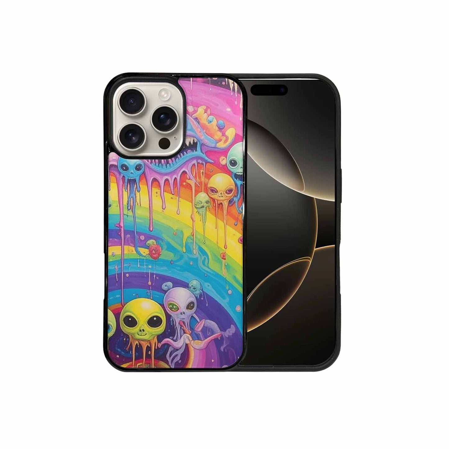 iPhone 16 Pro Max Case — Aliens Tie Dyemelting Aliens P, Personalized Phone Case