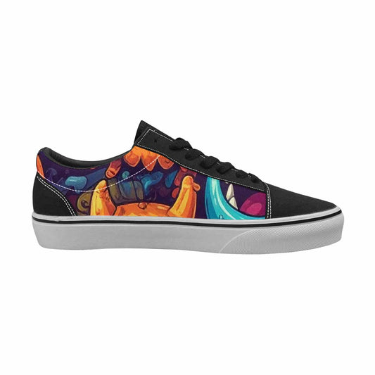 WOMEN'S Cartoon Monster Character Canvas Lace-Up Surreal Custom Shoes