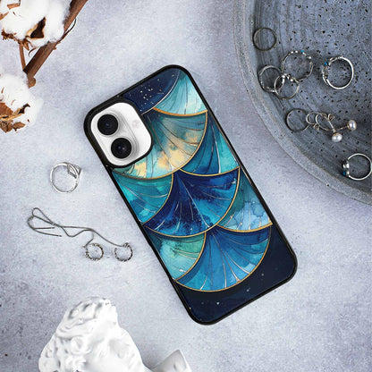 iPhone 16 Plus Case — Mermaid Scale Art Pattern, Original Design Phone Case