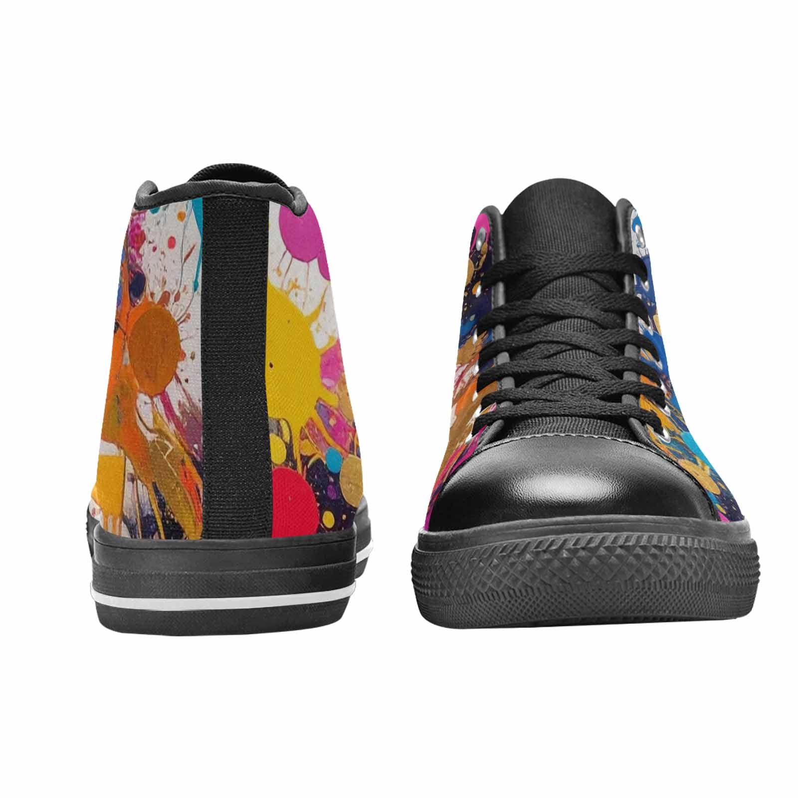 MEN'S Paint Splatter High Top Canvas Dark Academia Sneakers