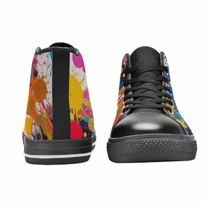 MEN'S Paint Splatter High Top Canvas Dark Academia Sneakers