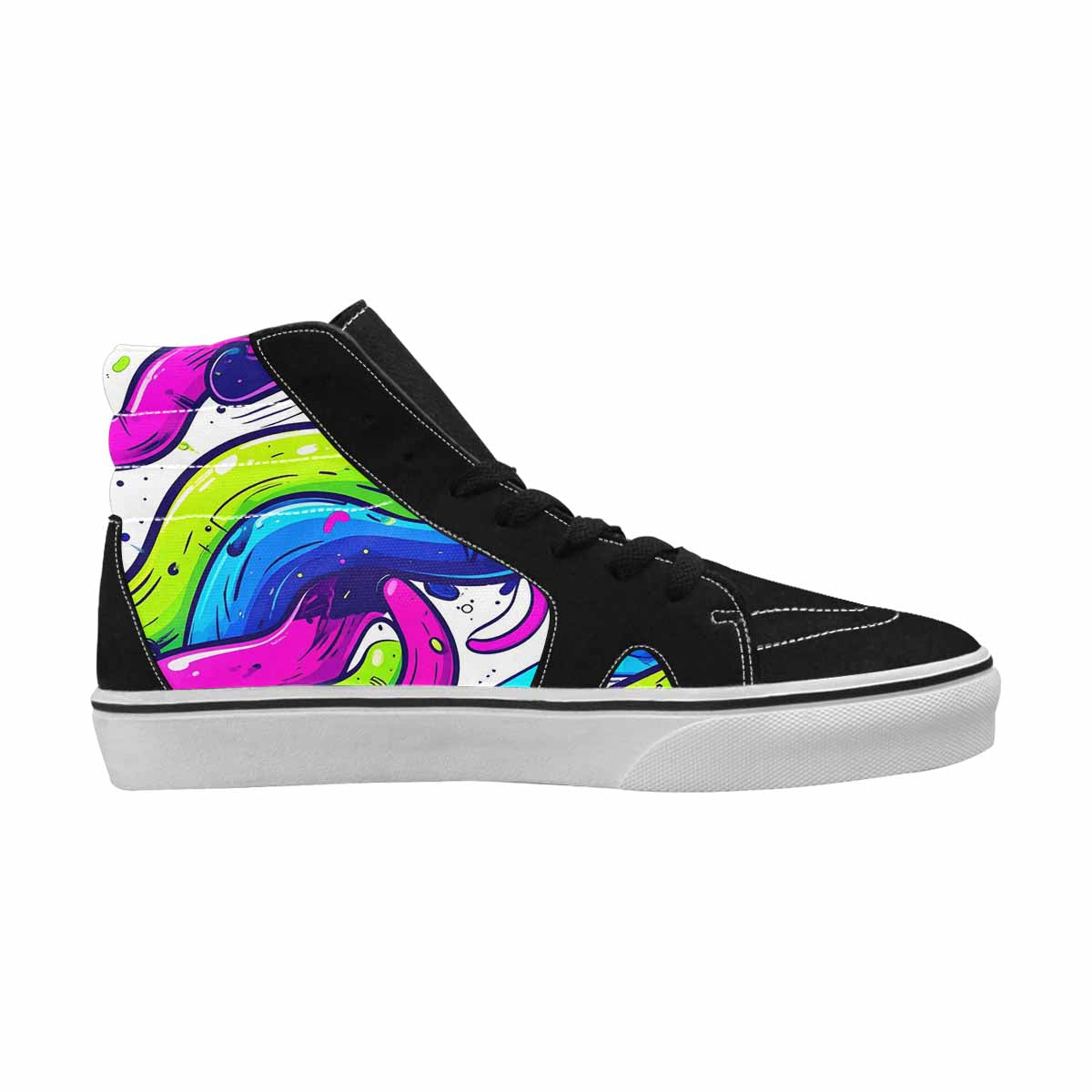 MEN'S Acid Wash Cartoon High Top Canvas Cottagecore Custom Sneakers