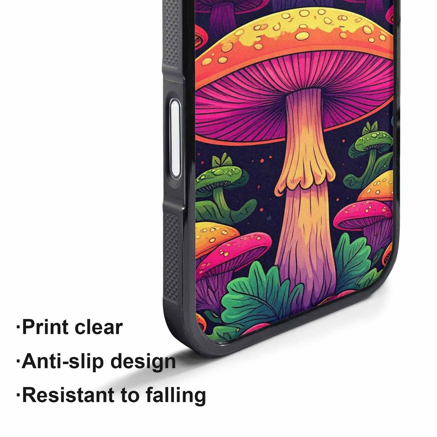 iPhone 17 Pro Max Case — Psychedelic Mushroom Cartoon Pattern Cartoon Cute, Custom Made Phone Cover