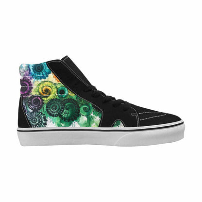 MEN'S Tie High Top Canvas Cottagecore Custom Sneakers