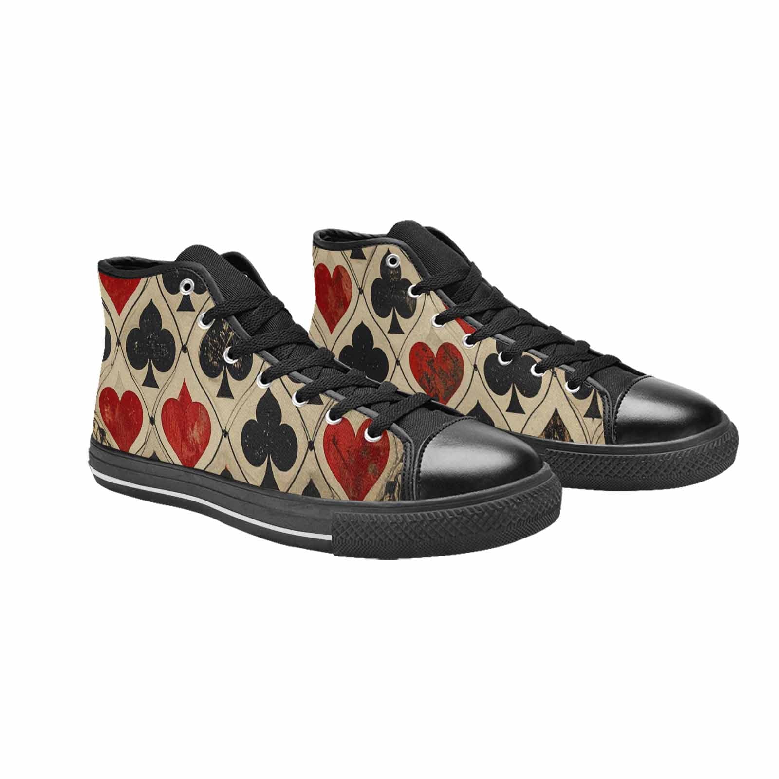 MEN'S Playing Card Suit High Top Canvas Dark Academia Shoes