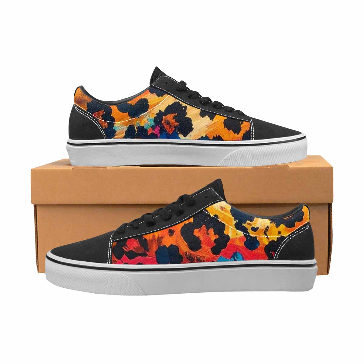 WOMEN'S Full Color Vibrant Animal Lace-Up Canvas Aesthetic Custom Shoes