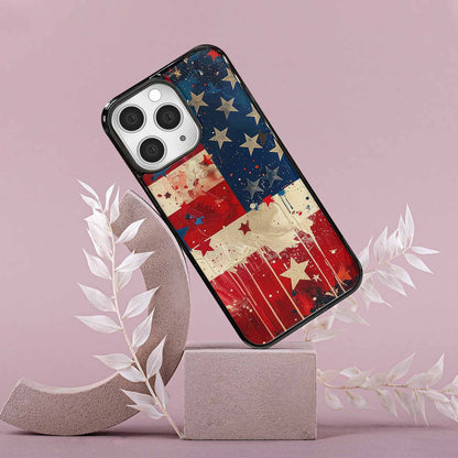 iPhone 15 Pro Max Case — Patriotic Stars And Stripes American Stars, Custom Made Phone Cover