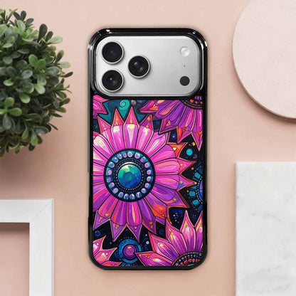iPhone 17 Pro Max Case — Iridescent Fantasy Sun Original Art, Custom Printed Phone Case
