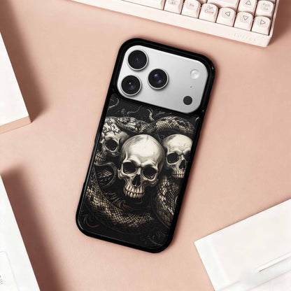 iPhone 17 Pro Case — Skull Dark Art Gothic Print Gothic, Custom Phone Case