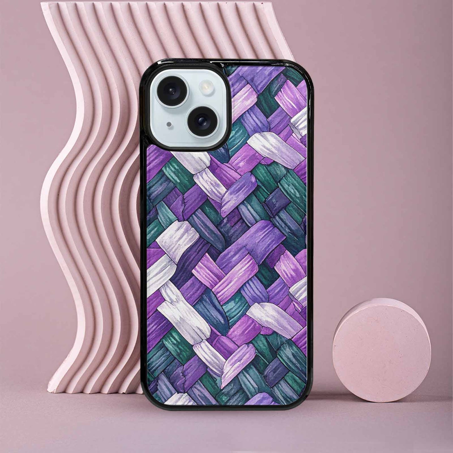 iPhone 15 Case — Genderqueer Flag Color Theme Small Rainbow, Unique Phone Case Design