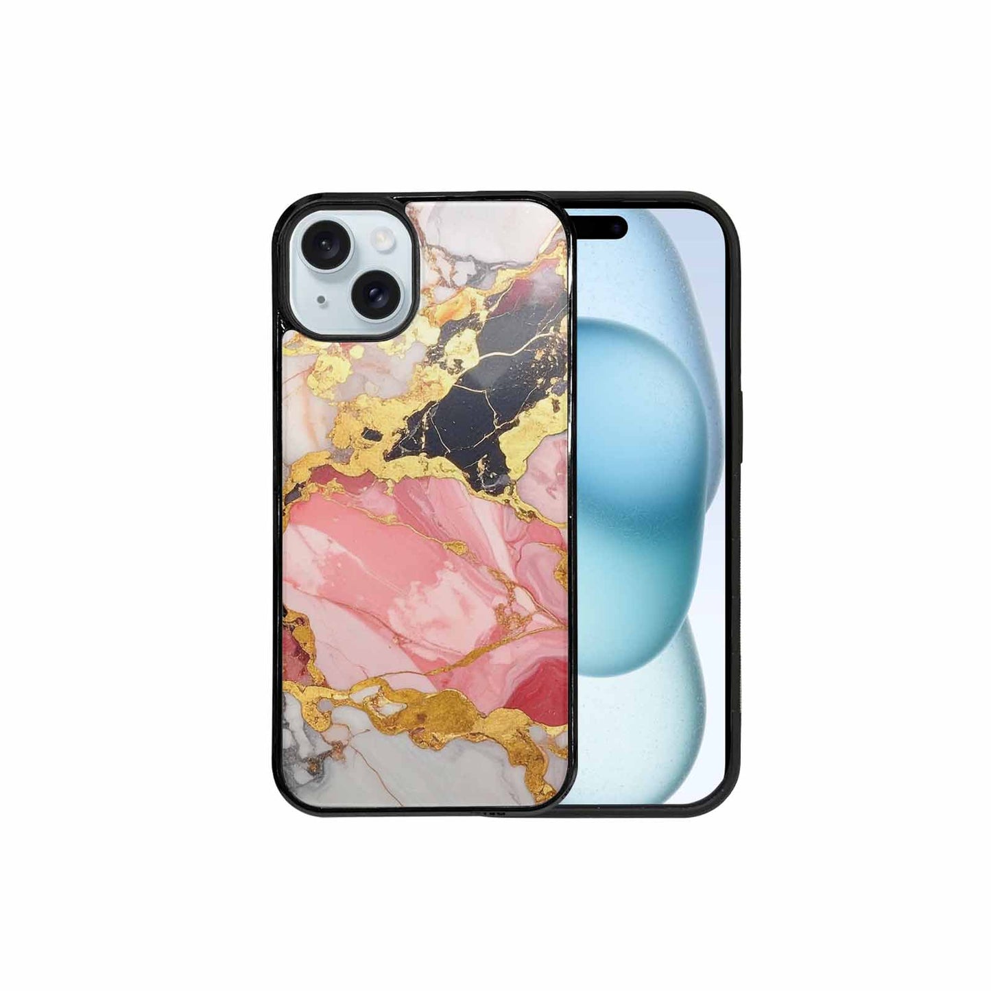 iPhone 15 Plus Case — Marble Vein Marble Veins Pattern Hundreds, Custom Art Phone Cover