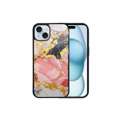 iPhone 15 Plus Case — Marble Vein Marble Veins Pattern Hundreds, Custom Art Phone Cover