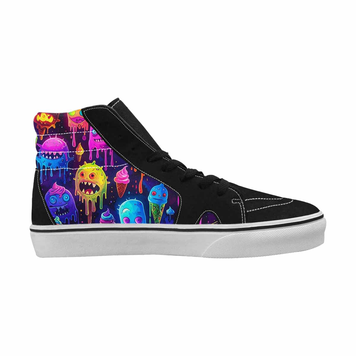 MEN'S Ice Cream Monsters  High Top Canvas Y2K Custom Shoes