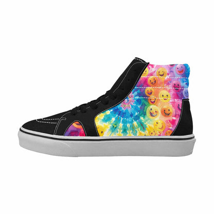 MEN'S Smiley Facessmiley Faces  High Top Canvas Surreal Shoes