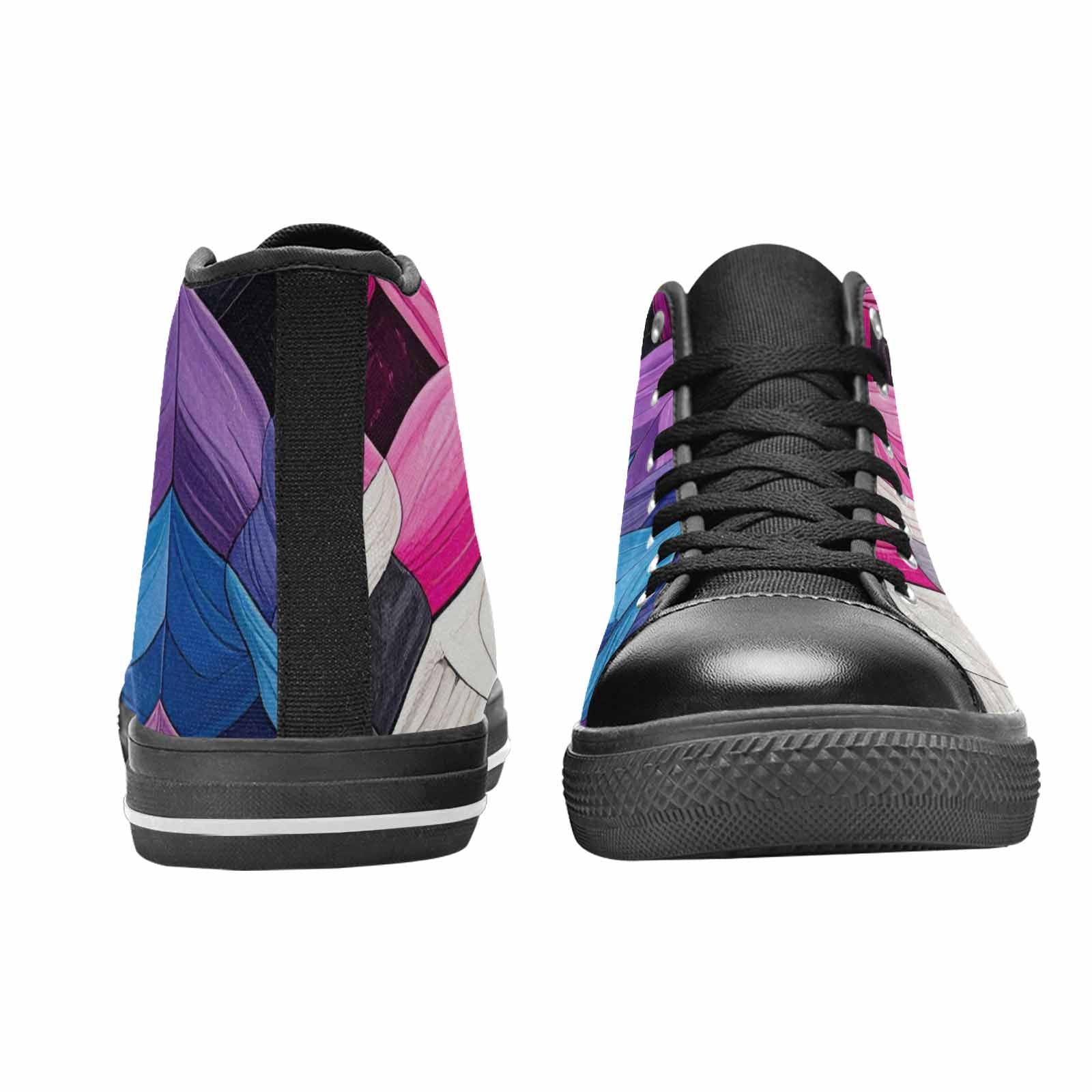 MEN'S Genderfluid Flag Color High Top Canvas Cottagecore Custom Sneakers