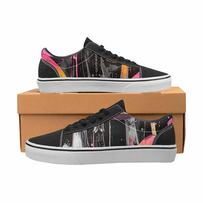WOMEN'S Rainbow Drip Mushrooms Lace-Up Canvas Kaleidoscope Sneakers