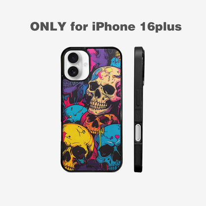 iPhone 16 Plus Case — 1000s Of Skulls Digital Camo Drip, Original Design Phone Case