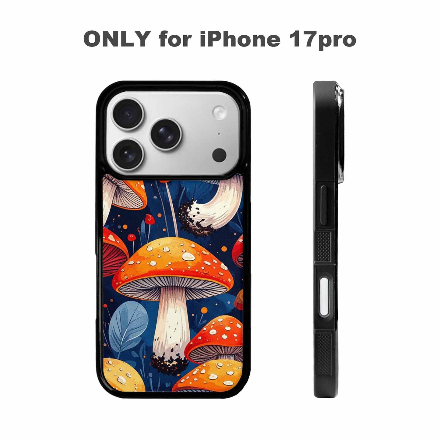 iPhone 17 Pro Case — Vivid Winter Mushroom Seamless Cartoon Cute, Custom Made Phone Cover