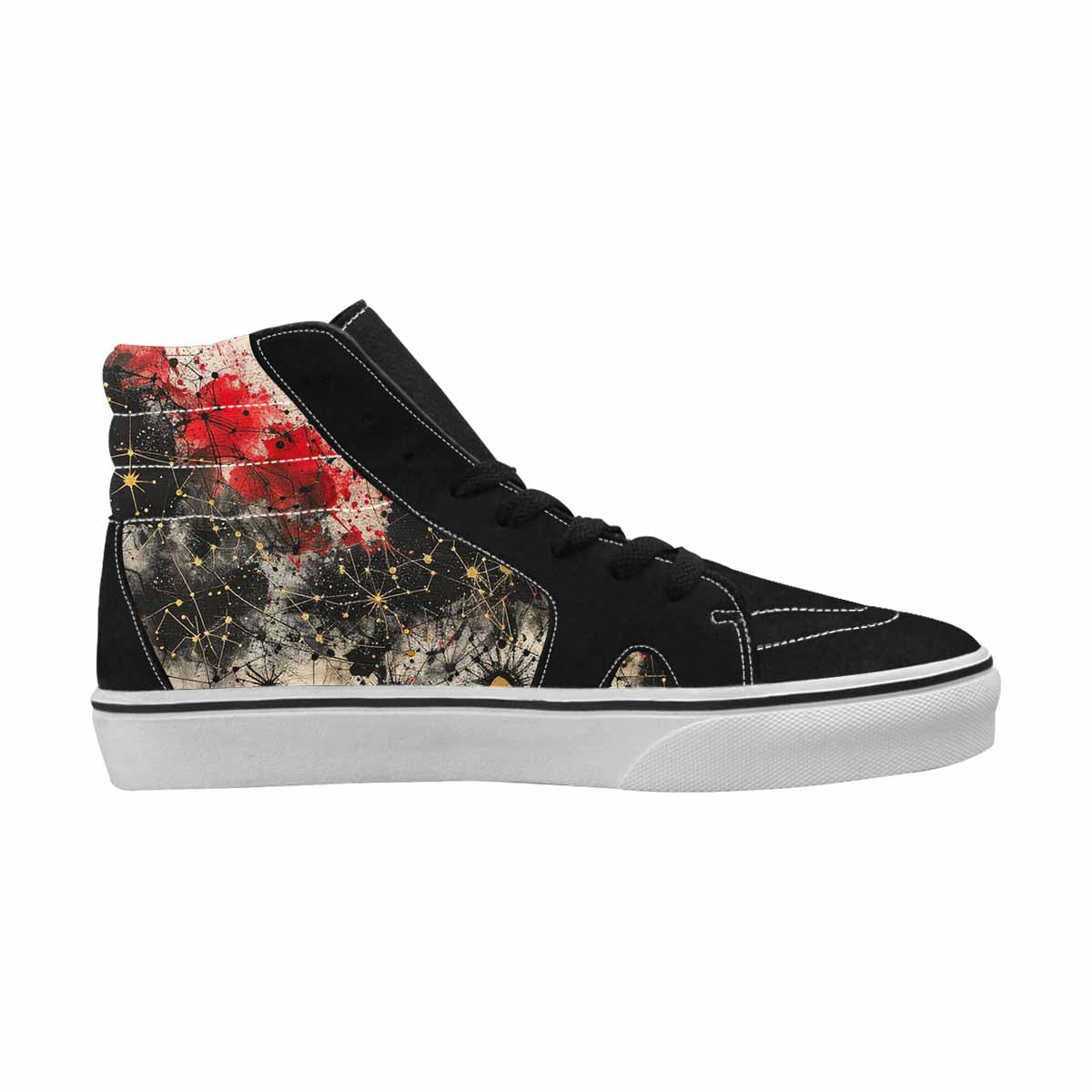 MEN'S Zodiac Constellation High Top Canvas Wallpaper Art Custom Sneakers